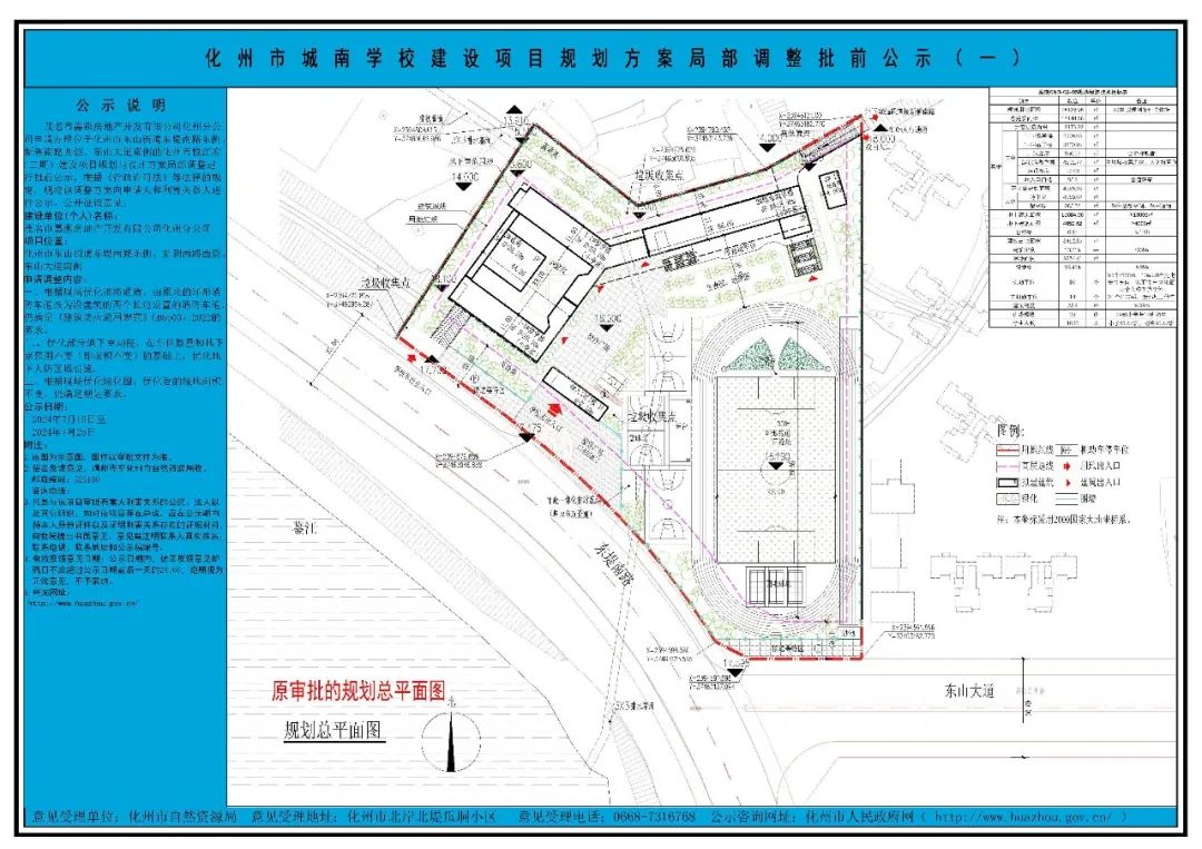 最新公示:化州市城南学校建设项目规划方案有调整
